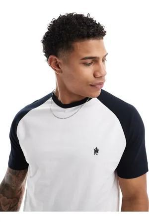 French Connection French Connection raglan t-shirt in white & navy
