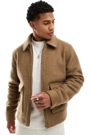 New Look Boucle jacket in camel