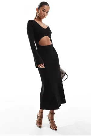 Pretty Lavish Cut-out knit maxi dress in