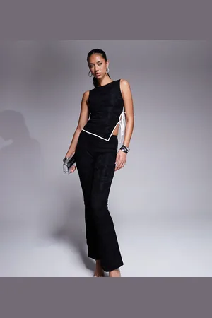 Kaiia Exclusive lace flared trousers co-ord in