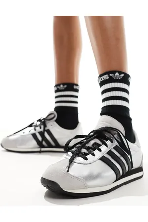 adidas Country OG trainers in metallic silver