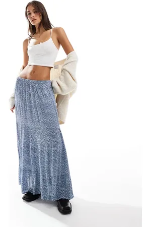 Maxi denim skirts hollister best sale