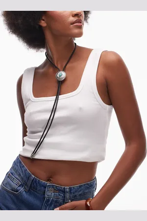 MANGO Western bolo tie necklace in