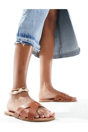 New Look Wide Fit cross strap sandal in