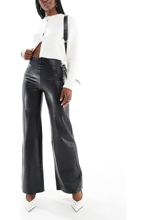 Commando Faux leather wide leg trousers in