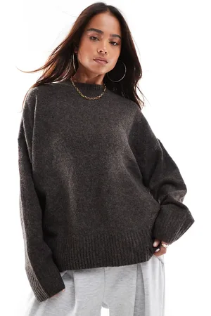 VERO MODA Soft o-neck jumper in chocolate