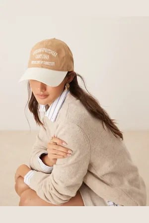 GANT Cotton twill cap with logo in beige