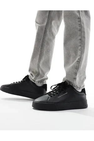 Tommy Hilfiger Clean leather court trainers in triple