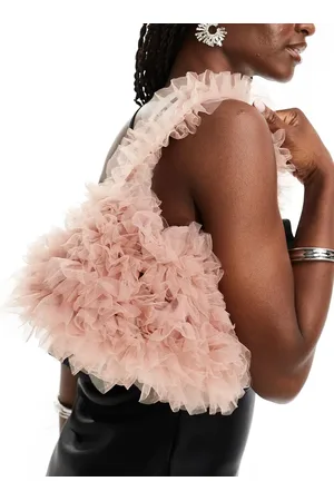 Sister Jane Dream tulle ruffle bag in powder