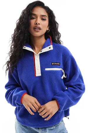 Columbia Helvetia II cropped half snap fleece in clematis