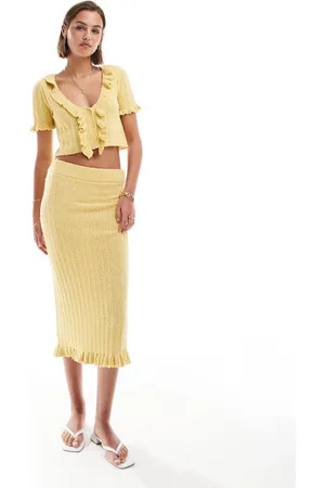 ASOS Knitted midaxi skirt with frill co-ord in
