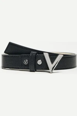 VALENTINO Valentino Divina belt in with silver V buckle