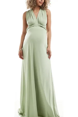 TFNC TFNC Bridesmaids Maternity multiway maxi dress in sage
