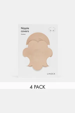 Lindex 4 set nipple covers in beige