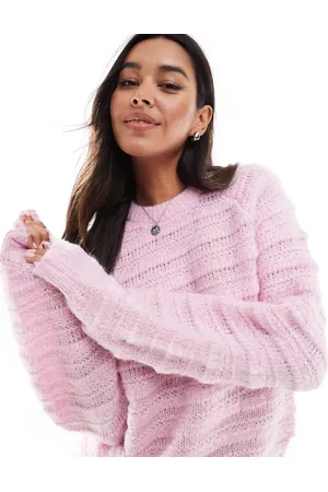 Pieces® Textured stripe jumper in lavender