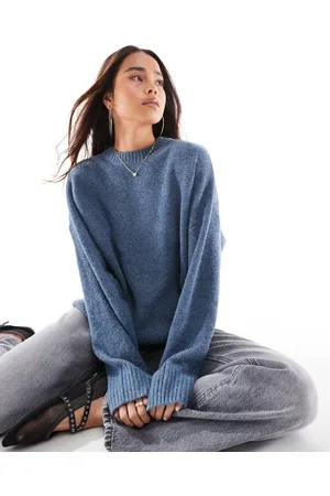 VERO MODA Soft o-neck jumper in petrol