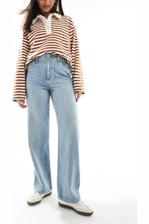 ONLY Fatima wide leg jeans in mid wash
