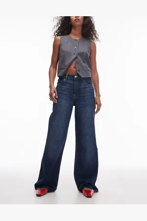 MANGO Raw hem straight jeans in dark