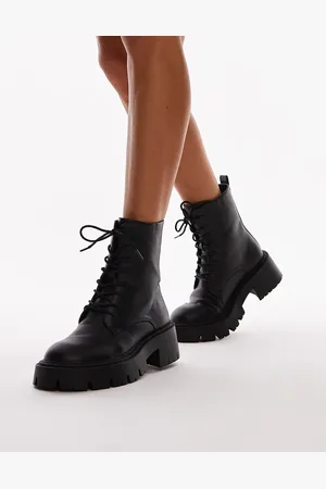 Topshop Lorelai chunky lace up boots in