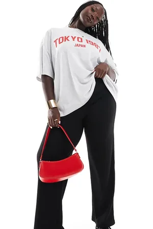 ONLY Wide leg ribbed trouser in