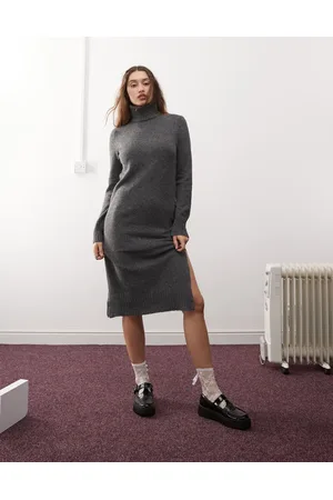 Noisy May High neck knitted midi jumper dress in