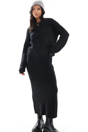 VERO MODA Fluffy midi skirt co-ord in