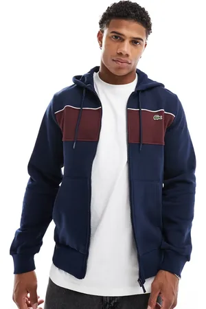 Lacoste Zip hoodie colour block in