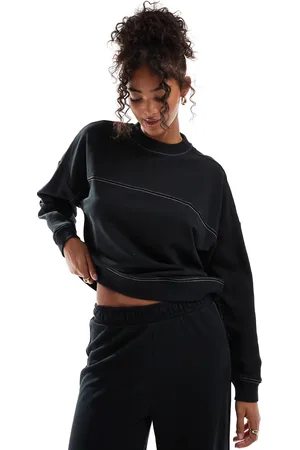 VERO MODA Boxy sweatshirt co-ord with contrast stitching in