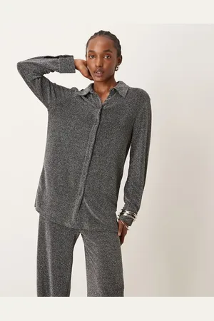 Y.A.S Long sleeve shirt co-ord in glitter