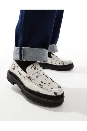 ASOS Premium chunky loafers in cow hair