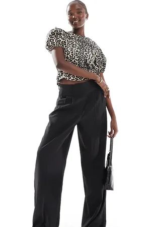 VERO MODA Rita tailored wide leg dad trousers in