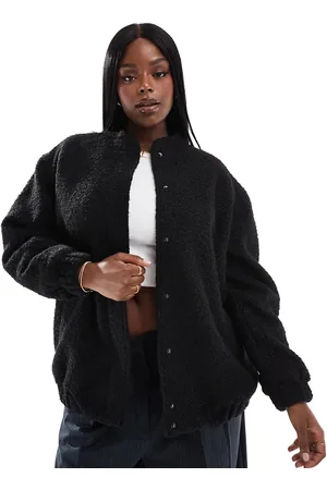 Yours Textured wool bomber jacket in