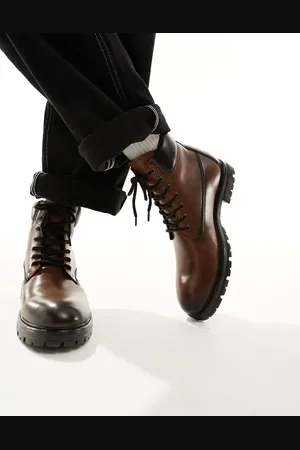 ASOS Lace up worker boots in leather