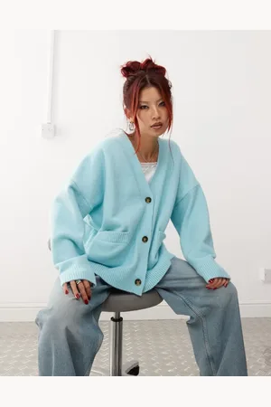 Monki Knit button front oversized cardigan in