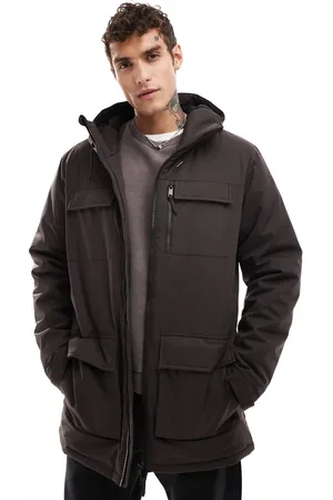 Threadbare Multi pocket parka jacket in