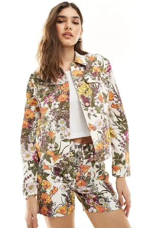Wrangler Heritage floral print denim jacket in co-ord