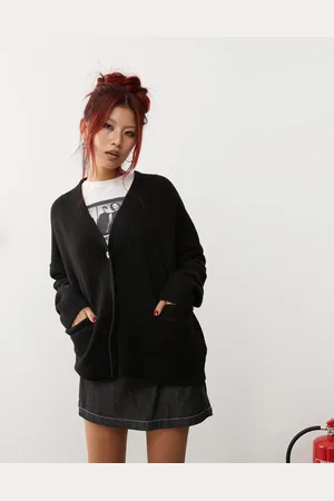 Monki Knit button front oversized cardigan in