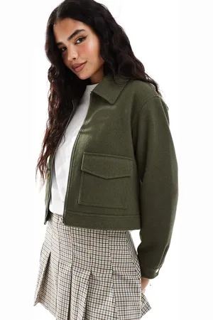 Threadbare Harrington jacket in olive