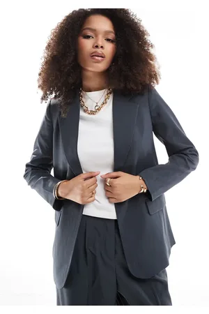 VERO MODA Rita relaxed tailored blazer co-ord in asphalt