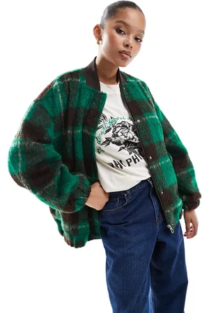 ONLY Check bomber jacket in