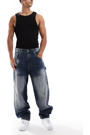 Bershka Baggy carpenter fit jeans in mid