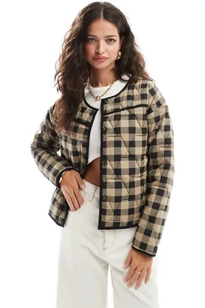 ASOS Quilted jacket in gingham