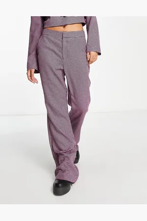 Stradivarius Punk check print trouser in