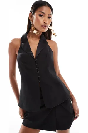 ASOS Halterneck tux waistcoat in