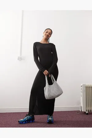 Noisy May Scoop back knitted maxi dress in texture