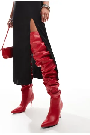 AZALEA WANG Seira ruched over the knee boots in