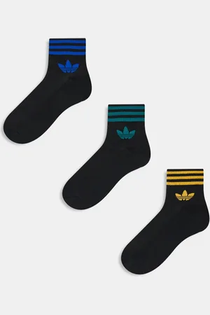 adidas Trefoil ankle socks in , teal, yellow and blue