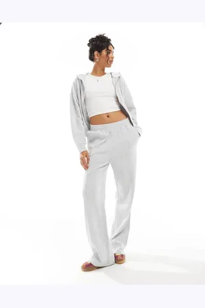 ASOS Waffle pin tuck jogger co-ord in ice marl