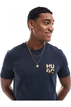 HUGO BOSS Diridumti t-shirt in dark with foil logo print