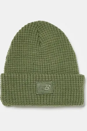 New Balance Waffle beanie in olive
